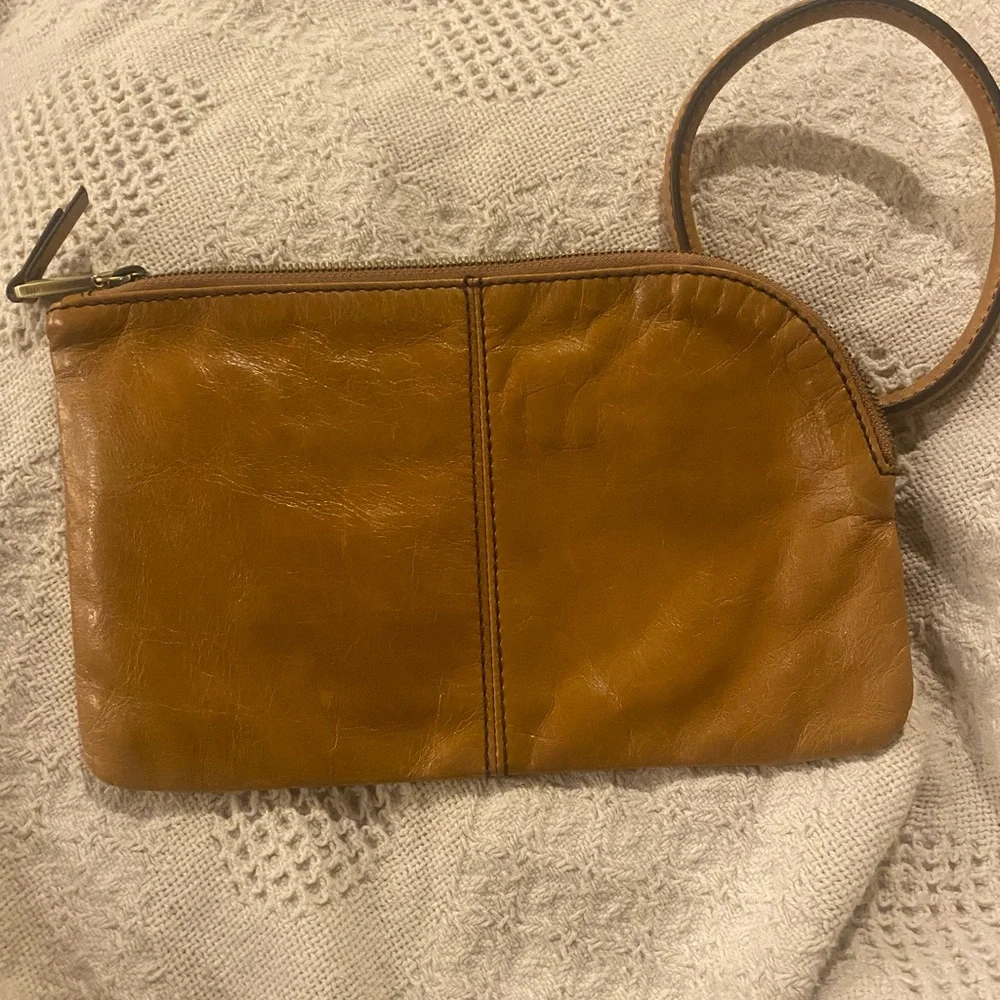 HOBO Tan Leather Wristlet - Picture 2 of 4